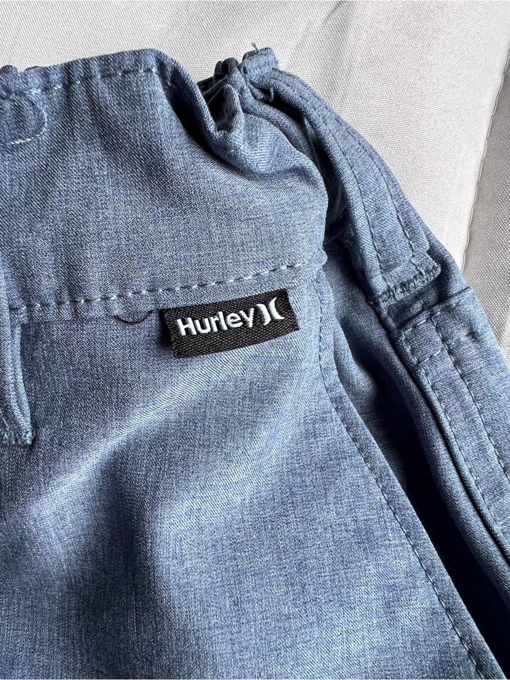 Hurley Kids Light Blue Denim-Look Shorts